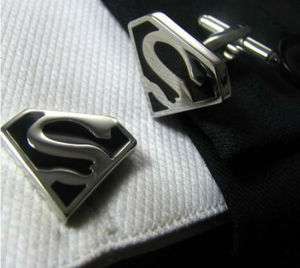 NEW DRESS Superman Cufflinks cuff links Sleeve Button  