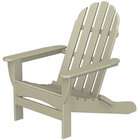   Earth Friendly Outdoor Patio Curved Back Adirondack Chair   Khaki