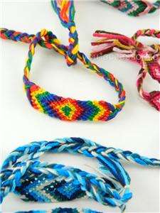   Color Unisex Handmade Friendship Wristband Cotton Wrap Bracelet  
