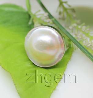 natural white mabe bead pearl ring ring dia.18mm  
