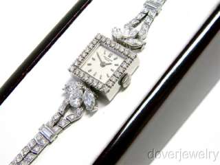   Patek Philippe 5.00ct Diamond Platinum Ladies Watch Bracelet NR  