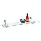 Organize It All Glass Bathroom Shelf with Satin Nickel Mounts OI16907 