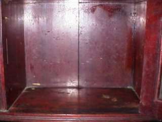   Victorian Rosewood ? Eastlake Curio Wall Shelf Cabinet Bevel glass