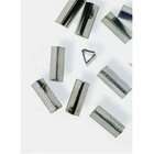 uGems Sterling Silver Triangle Tube Beads Sterling Silver 2mm X 5mm