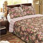 Blancho Bedding [Summer Flowers Brown] 100% Cotton 3PC Classic Floral 