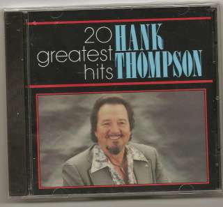 HANK THOMPSON, CD 20 GREATEST HITS NEW SEALED 012676780728  