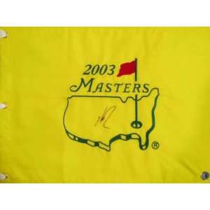  Davis Love III Autographed 2003 Masters Golf Pin Flag 