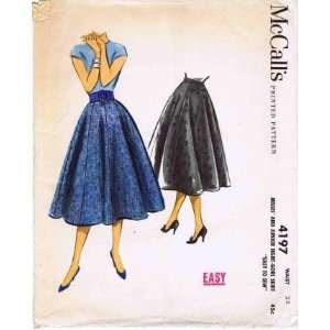   Sewing Pattern Misses Eight Gore Skirt Waist 25 Arts, Crafts & Sewing