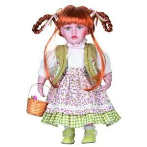   12 Porcelain Country Girl Doll By Golden Keepsakes Toys & Games