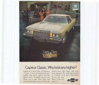 RARE 1974 Chevrolet Chevy Caprice Classic Coupe Ad  