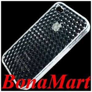   Diamond TPU flexible silicone crystal case cover For iPhone 4 4G AT&T