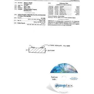   Patent CD for LITHOGRAPHIC PRINTING PLATE AND PROCESS 