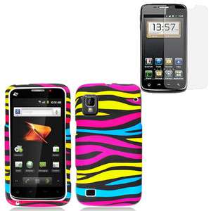   Hard Snap On Cover Case for ZTE Warp N860 Phone w/Screen Protector