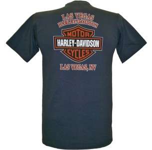 Harley Davidson Las Vegas Dealer Tee T Shirt GRAY MD  