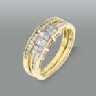 diamond engagement ring set bridal wedding 14k white gold 1ct