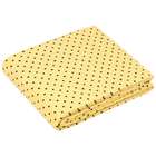 Kushies Flat Crib Sheet   Flannel   Yellow Dots