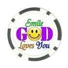 Carsons Collectibles Poker Chip Card Guard of Smile God Loves You 