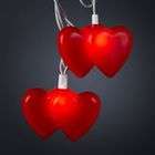   Bright Red Double Heart Novelty Christmas and Valentines Day Lights