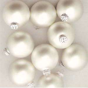   Silver Pearl Glass Ball Christmas Ornaments 3 1/4
