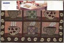 NEW COFFEE CUP TAPESTRY PLACEMATS Mugs Tea Cafe Mat Set