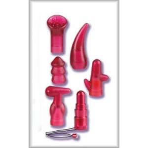 Arias Micro Massager With 5 Interchangeable Jelly Attachments Health 