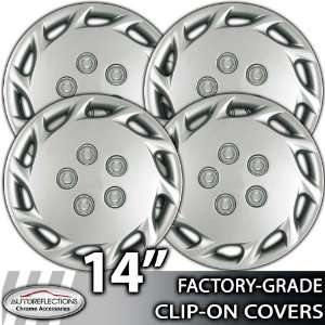    1999 2003 Toyota Camry 14 Silver Clip On Hubcaps Automotive