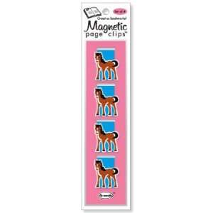  Horse Illustrated Magnetic Page Clips Set of 4 By Re marks 