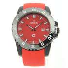 Croton Mens Sports Quartz Date Red Rubber Strap and Dial Watch 