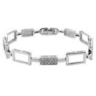 silverbin sterling silver cubic zirconia rectangle link bracelet