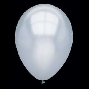 Silver Metallic Latex Balloons   Balloons & Streamers & Latex Balloons 
