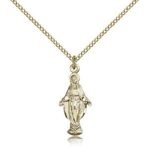  Holy Virgin Mary Immaculate Conception Medal Pendant 7/8 x 3 