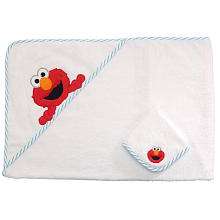 Elmo Hooded Towel and Washcloth Set   Sesame Street   Babies R Us