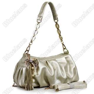 Fashion Ladies Butterfly Knot Fringed Faux Leather Handbags 
