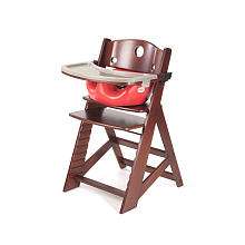 Keekaroo Height Right High Chair with Infant Insert & Tray   Mahogany 