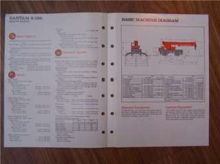 Bantam S 588 18 ton RT Crane Brochure ~NICE~  