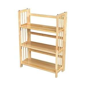 Tier Folding/Stackable Bookcase   Natural 