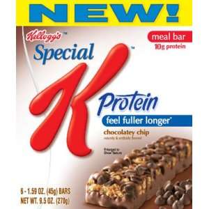 Kelloggs Special K Protein Meal Bar Chocolatey Chip, 6 Count Box