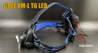 CREE XM L XML T6 LED Headlamp Headlight 1200 Lm Zoomable Zoom IN/OUT 
