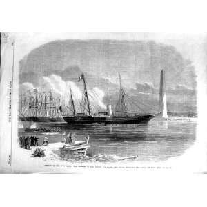    1869 SUEZ CANAL EMPRESS FRENCH SHIP AIGLE PORT SAID