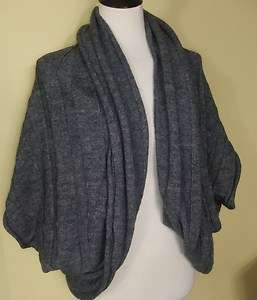 NWT Ann Taylor LOFT Charcoal gray cabled cocoon cardigan L  