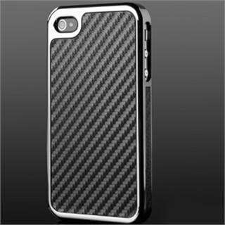 Carbon Fiber Chrome Hard Case Cover Skin for All Apple iPhone 4 4G 4S 