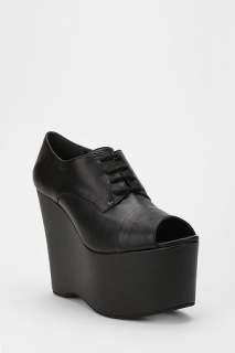 UrbanOutfitters  We Who See Leather Peep Toe Oxford