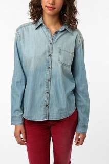 UrbanOutfitters  Sparkle & Fade Chambray Pleat Back Shirt