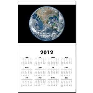 Calendar Print w Current Year Earth in HD from 2012 Satellite Photo