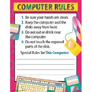  CHART COMPUTER RULES 17 X 22 Toys & Games