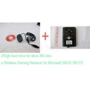   Xbox 360 Slim + Wireless Gaming Receiver for Microsoft Xbox 360 Pc