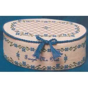  Forget Me Not Oval Work Box