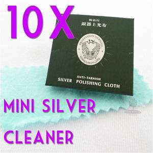10pcs Mini Silver Polishing Cloth Jewelry Cleaner New  