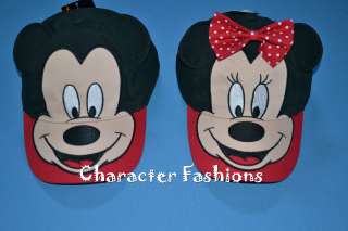MICKEY MOUSE MINNIE MOUSE Baseball Hat Cap DISNEY 3D EARS COSTUME 