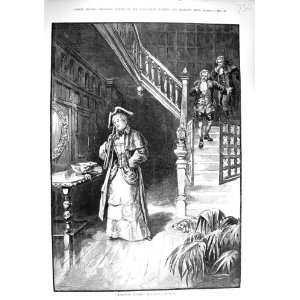  1890 Borrowed Plumes House Stairs Lady Men Fine Art